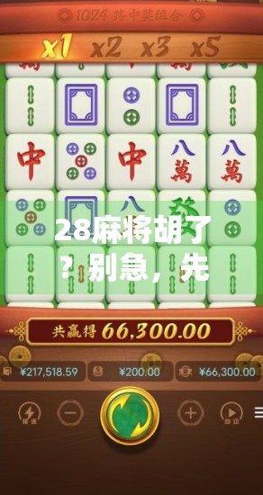 28麻将胡了？别急，先看看你是不是伪高手！