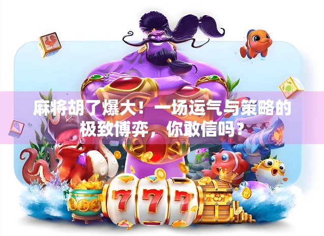 麻将胡了爆大！一场运气与策略的极致博弈，你敢信吗？