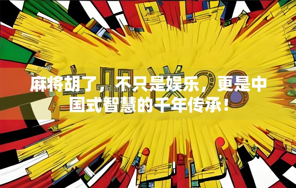 麻将胡了，不只是娱乐，更是中国式智慧的千年传承！